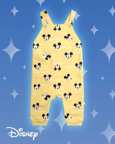 Vista 6 de Disney Conjunto general de Mickey Mouse para bebé, 2 piezas, mameluco con camisa de manga larga para recién nacido (0-9 meses)