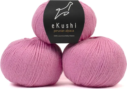 Vista 34 de 100% Hilo de Alpaca Baby para Tejer y Ganchillo - 1 Cono de Hilo Premium DK - Ligero, Hipoalergénico y Térmico Hecho en Perú - Ideal para Proyectos
