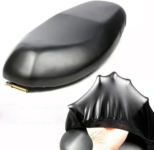 Vista 3 de Funda de asiento de motocicleta universal para asiento de motocicleta, funda de cojín de cuero impermeable, funda de cojín para asiento de scooter