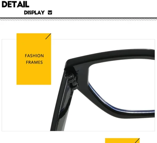 Vista 3 de Gafas retro de ojo de gato anti luz azul gafas de marco a juego