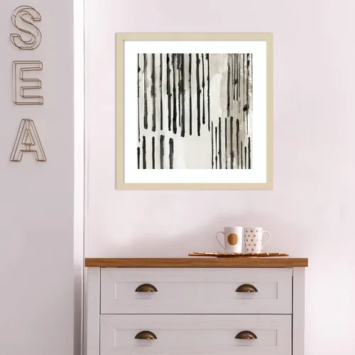 Vista 4 de Amanti Art Framed Wall Art Print 21x21 Linearity II by PI Studio, Abstract Wall Art, Modern Contemporary Decor, Medium Poster Painting Artwork for
