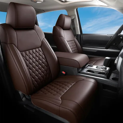 Vista 19 de Huidasource Fundas para asiento trasero de automóvil, de cuero (fila trasera, negro)
