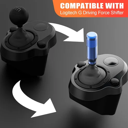 Vista 3 de aikeec Gear Shifter Knobs with Adapter Compatible with Logitech G27 G29 G920 G923 Driving Force Stick Sim Racing Game Aluminum Shift Knob Gear