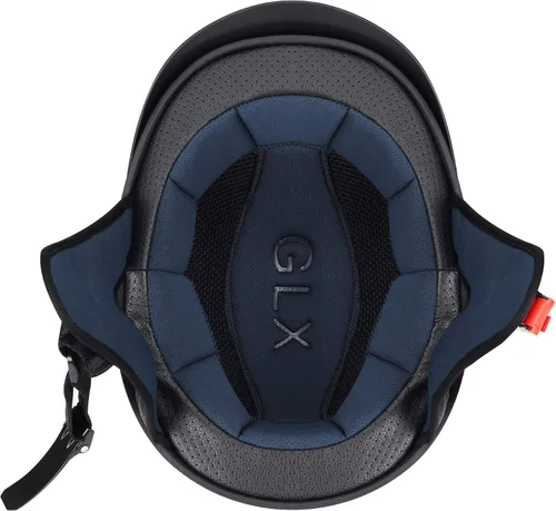 Vista 5 de GLX Medio casco M15 negro mate mediano