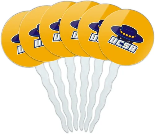 Vista 230 de Abilene Christian - Juego de 6 palillos para cupcakes con logotipo secundario