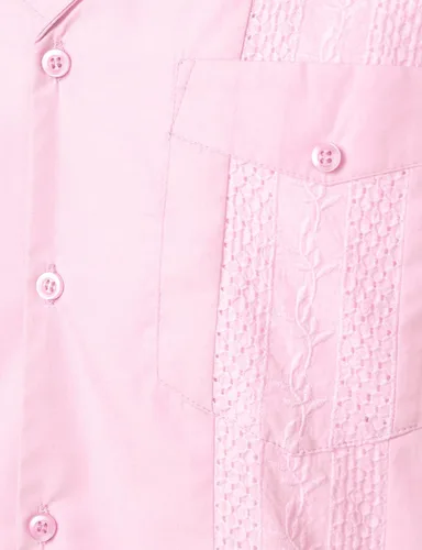 Vista 5 de VATPAVE Camisas de guayabera cubana con botones de manga corta para hombre