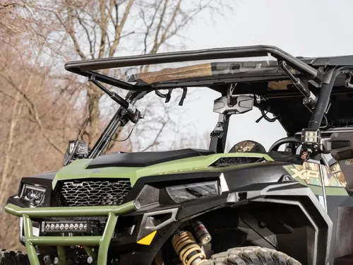 Vista 3 de SuperATV Parabrisas abatible de policarbonato de 1/4 pulgadas para Polaris General 1000: 2016+/ Polaris General 1000-4: 2017+ Actuador electrónico