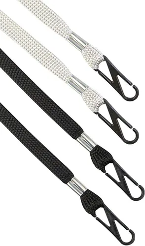 Vista 2 de 10 piezas de cordón de barbilla para sombrero negro y gris, unisex, extraíble, correa de barbilla con bloqueo de cable de parada con resorte, clip