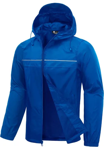 Vista 8 de SWISSWELL Mens Rain Jacket & Coats Packable Lightweight Waterproof Hooded 017-negro