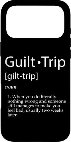 Vista 22 de Guilt Trip Definition Sarcastic Joke for Mean Adult Parents Case for iPhone 17