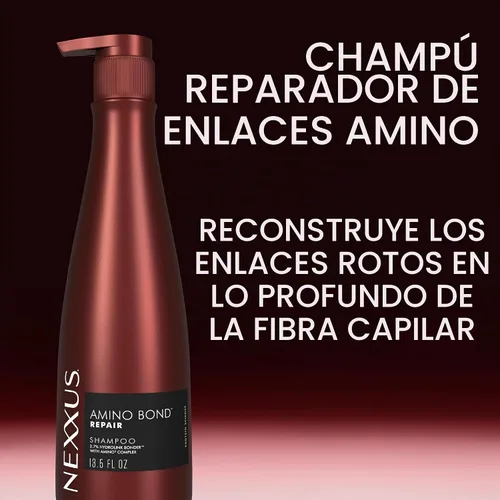Vista 3 de Nexxus Champú Amino Bond para todo tipo de cabello dañado con aminoácidos y proteína de queratina 13.5 oz
