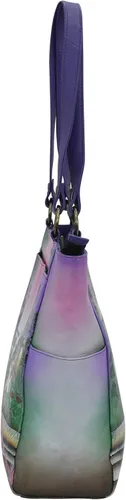 Vista 5 de Anna by Anuschka Women's Hand Painted Genuine Leather Large Shoulder Tote