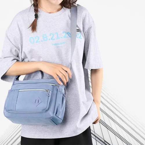 Vista 2 de Wxnow Bolso bandolera con múltiples bolsillos para mujer, bolso de viaje para trabajo