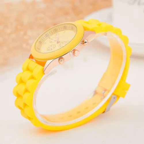 Vista 2 de CdyBox Reloj de pulsera unisex de cuarzo de silicona para mujer