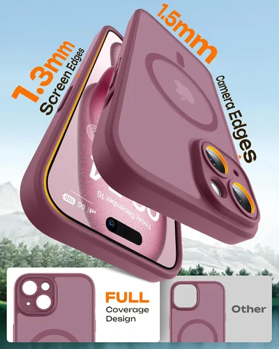 Vista 502 de TOCOL Funda para iPhone 11, compatible con Magsafe, protección completa de cámara, imanes integrados, protección contra caídas, funda translúcida