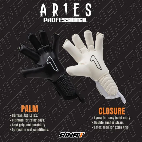 Vista 8 de Guantes Rinat SantoLoco PRO: Agarre de Látex AXG, Corte Ergoroll, Parte Trasera Acolchada, Cierre Ajustable de Rendimiento Élite Todo Clima.