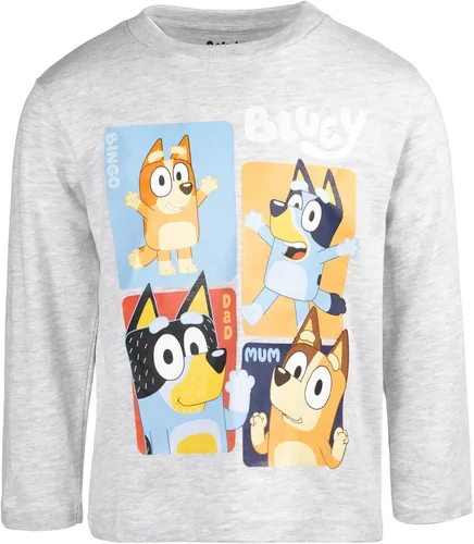 Vista 3 de Bluey Paquete de 2 camisetas gráficas de manga larga para niños