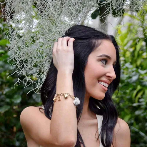 Vista 4 de SILANER Pulsera de eslabones de cadena de oro 7 pulgadas + 2 pulgadas extensor chapado en oro de 14 quilates pulseras con bloqueo de amor