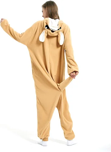 Vista 2 de III HHONS Onesies - Pijama de animales para mujereshombres, disfraz de adulto, Halloween, cosplay, ropa de dormir de Navidad para adolescentes