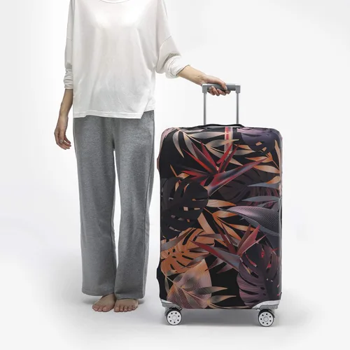 Vista 8 de TRAVEL KIN - Funda lavable para maleta con protección antiarañazos, protector para maletas de 18-32 pulgadas, Autumn Leaves, M, Moda