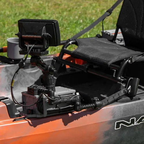 Vista 8 de YakAttack CellBlok Battery Box & Switchblade Transducer Arm Combo - Color Options USA Made Kayak Fish Finder Mounting Compact & Tool-Free