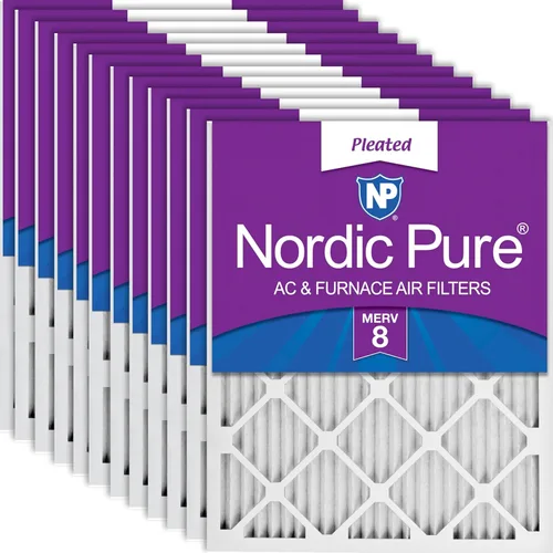 Vista 105 de Nordic Pure 20x20x1 (Tamaño real: 19 1/2 x 19 1/2 x 3/4) Filtros de aire para caldera/aire acondicionado Poly Green MERV 6 – Reduce el polvo