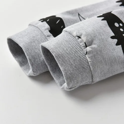 Vista 3 de Ropa para bebé niño, sudadera con capucha y pantalones con estampado de dinosaurio
