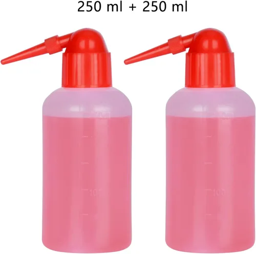 Vista 2 de Stonylab - Botella de lavado químico, paquete de 2 botellas cilíndricas selladas de plástico con reactivo de seguridad con boca estrecha