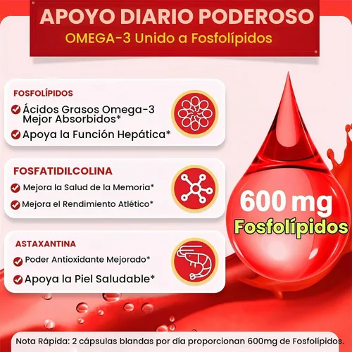Vista 3 de NATURE TARGET Aceite de krill 1200mg con astaxantina, 120 cápsulas blandas