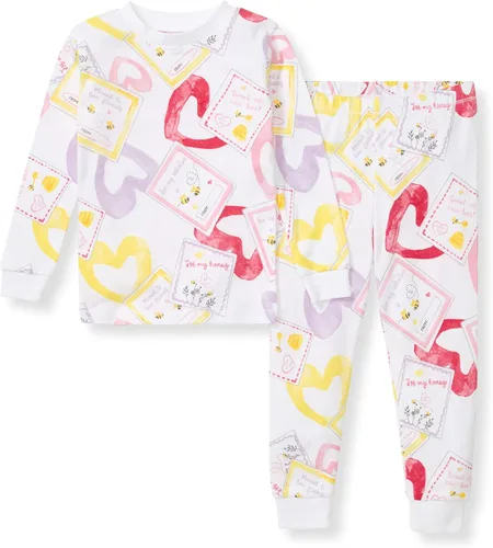 Vista 47 de Burt's Bees Baby Pijama para niña, 2 piezas, camiseta de manga larga y pantalones de algodón orgánico