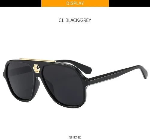 Vista 3 de ZLJSHIHOI Gafas de sol vintage retro de los años 70 para mujeres y hombres marco de aviador cuadrado grande UV400 de moda
