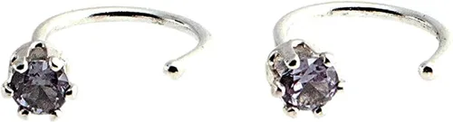 Vista 3 de Aretes de plata de ley para mujeres y niñas, hipoalergénicos para cartílago