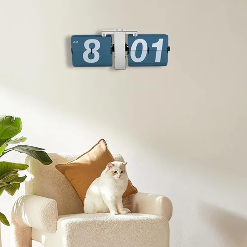 Vista 9 de Reloj con tapa de alta precisión, estilo retro, reloj de estante de escritorio, mecánico clásico, pantalla digital, reloj de pared alimentado por