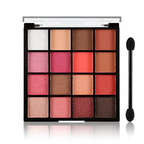 Vista 23 de Boobeen Paleta de Sombras de Ojos Colorida Maquillaje-16 Colores, Sombra de Ojos Mate y con Brillantina, Paletas de Sombras de Ojos Brillantes