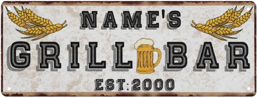 Vista 12 de Letrero de metal personalizado para bar en el patio trasero, decoración rústica, cueva de hombre, cerveza fría, buenos tiempos, letrero de metal