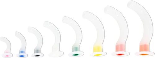 Vista 2 de LINE2design Guedel Kit de vías respiratorias orales - Tubo desechable multicolor para kit de primeros auxilios para vías respiratorias nasales - EMT