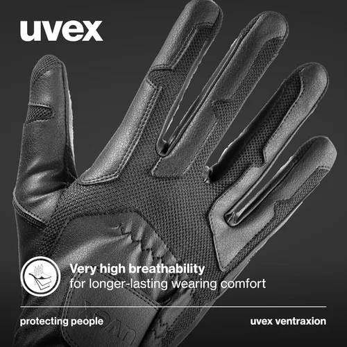 Vista 7 de Uvex Guantes de equitación elásticos y transpirables (occidental/inglés) para mujeres y hombres, ventraxion