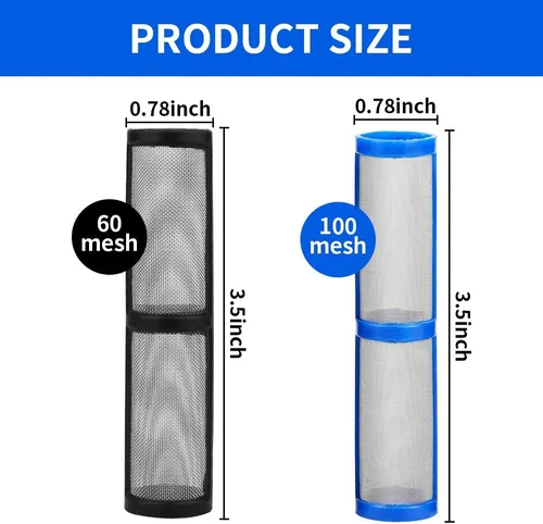 Vista 2 de JZXSJ - Filtro pulverizador de pintura sin aire 246384 para 390 395 490 495 595 colector de filtro colector de malla 60 y malla 100