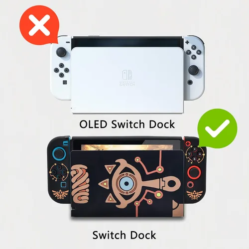 Vista 5 de Cubierta de muelle para Zelda, cubierta de muelle compatible con Nintendo Switch, para accesorios de juego Zelda, carcasa de panel duro