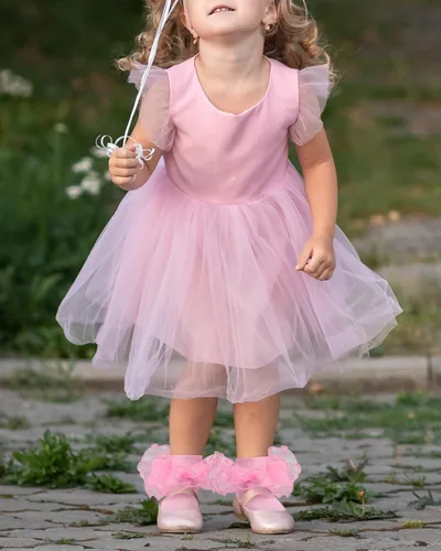 Vista 7 de Witwot Calcetines para niña pequeña con volantes grandes de encaje con volantes