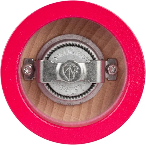 Vista 2 de Molinillo de pimienta manual de madera en rosa caramelo brillante, 7.1 in - 7 pulgadas.