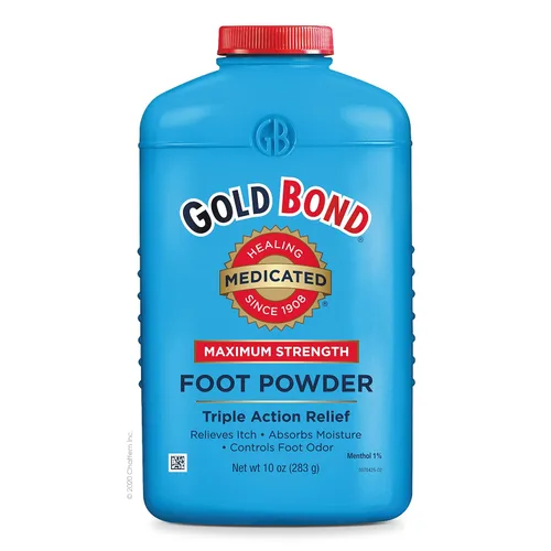 Vista 6 de Gold Bond Polvo para pies medicado 4 oz., Control de olor y alivio de la picazón de máxima potencia