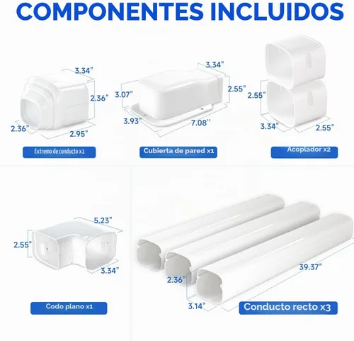 Vista 6 de 11 pies Mini Split Line Set Cover 3 pulgadas, PP Line Hide