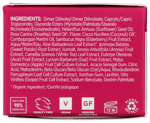 Vista 4 de Andalou Naturals Mask 1000 ROSES, máscara para dormir durante la noche para labios secos y agrietados, bálsamo regordete, hidratante y calmante
