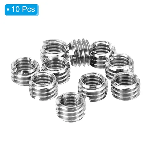 Vista 3 de PATIKIL Adaptadores de rosca Manga Tuerca Reductora, 10 piezas M8*1.25 macho a M6*1 hembra Tuerca de inserción de reparación Tornillo Reductor