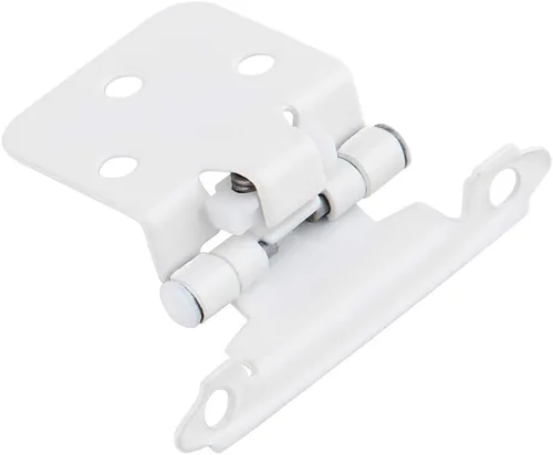 Vista 2 de Silverline SH5001-WT Bisagra empotrada de cierre automático de 0.047 in de grosor, herrajes para gabinete, superposición de montaje frontal