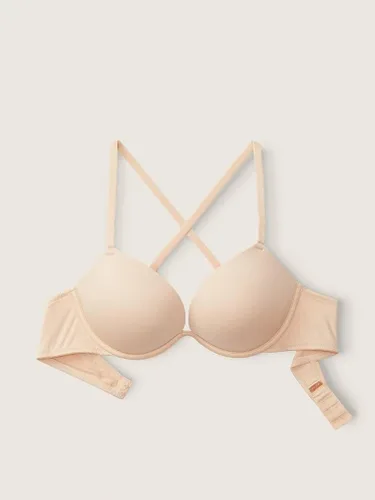 Vista 2 de Victoria's Secret Brasier rosa súper pushup, cobertura moderada, acolchado, brasieres para mujer (32A-38DD)