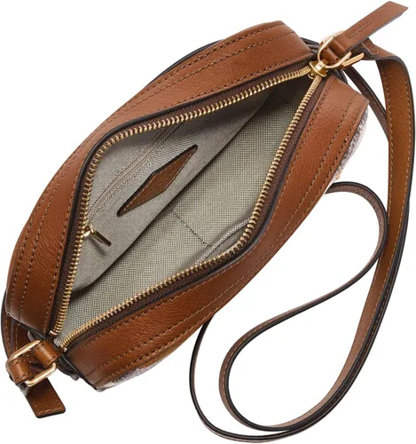 Vista 2 de Fossil Liza Eco - Bolso bandolera de piel para mujer, Multi rayas neutrales