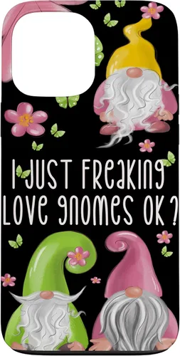 Vista 24 de Funda de gnomo floral de primavera para mujeres y niñas, lindo diseño de gnomos de verano para iPhone 17