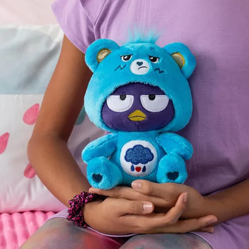 Vista 6 de Care Bears - Badtz-Maru vestido como oso gruñón de 8 pulgadas de peluche de tamaño divertido, azul - Suave y abrazable. - Bueno para niñas y niños